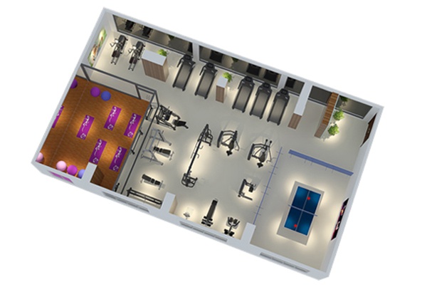 120平方健身房配置方案-广西haobotiyu-好博健身器材有限公司