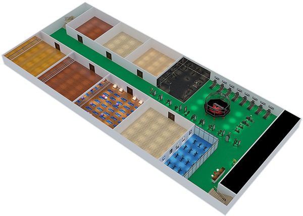 1800平方健身房配置方案-广西haobotiyu-好博健身器材有限公司