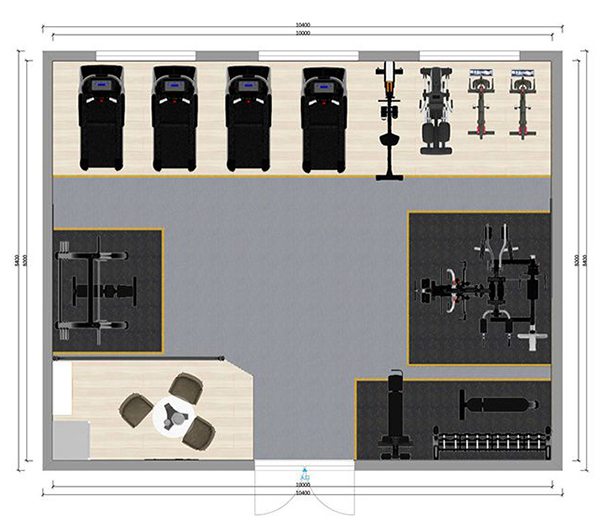 80平方健身房配置方案-广西haobotiyu-好博健身器材有限公司