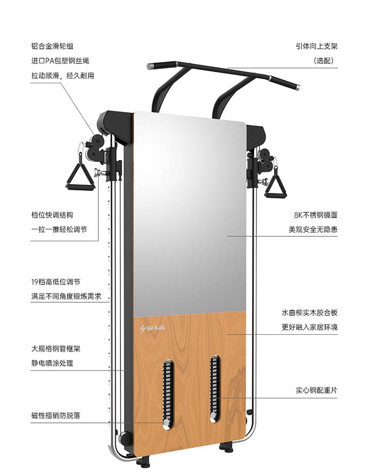 SH-G699 壁挂式拉绳训练器-广西haobotiyu-好博健身器材有限公司
